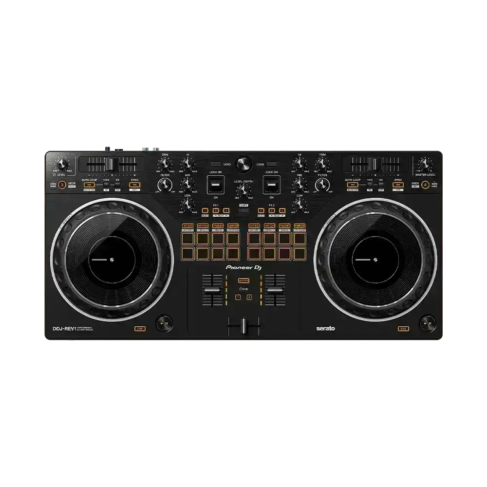 Controladora para DJ Pioneer DDJ REV1, 2 Canais, 4 Deck, Serato, Preto - DDJ REV1 - Shop Mundo Digital