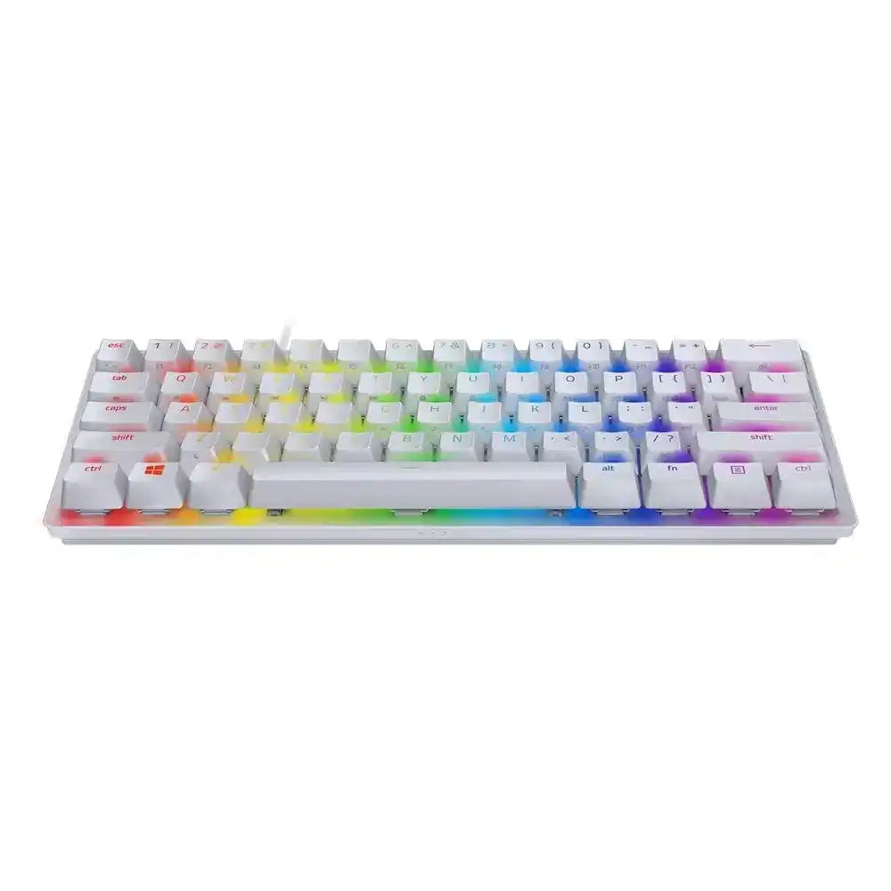 Teclado Mecânico Gamer Razer Huntsman Mini 60%, Chroma RGB, Switches Ópticos Red - Branco