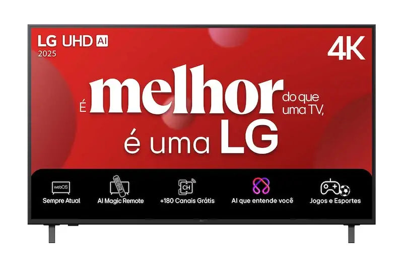 Smart TV LG UHD AI 4K UA85 de 50" Google Cast Alexa Integrado Controle AI Smart Magic WebOS 2025 - 50UA8550PSA