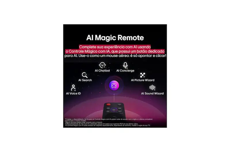Smart TV LG UHD AI 4K UA85 de 50" Google Cast Alexa Integrado Controle AI Smart Magic WebOS 2025 - 50UA8550PSA