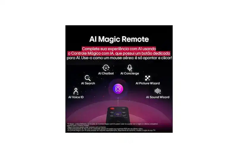 Smart TV LG UHD AI 4K UA85 de 50" Google Cast Alexa Integrado Controle AI Smart Magic WebOS 2025 - 50UA8550PSA