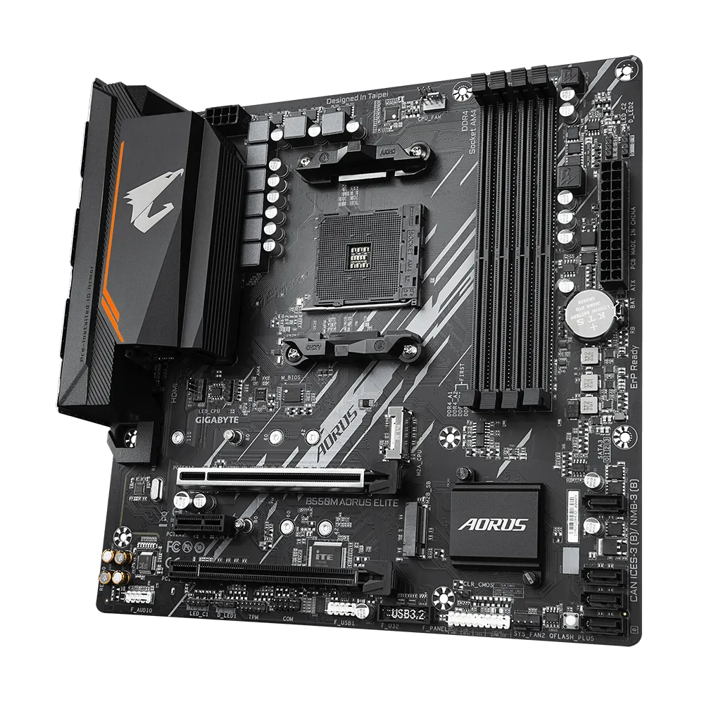 Placa Mãe Gigabyte B550M AORUS Elite, Chipset B550, AMD AM4, mATX, DDR4