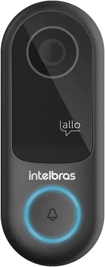 Vídeo Porteiro Intelbras Wi-Fi Sem fio Allo W3 Preto