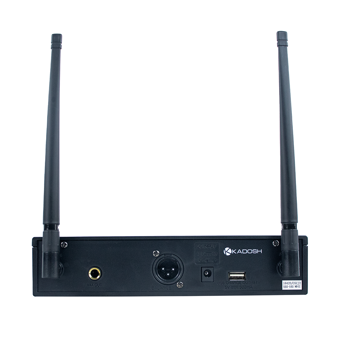 Microfone Headset Sem Fio Kadosh K501H UHF Preto