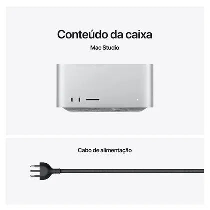 Apple Mac Studio M4 Max, Processador M4 Max da Apple com CPU 14‑core e GPU 32‑core, 36GB RAM, 512 GB SSD - Prateado