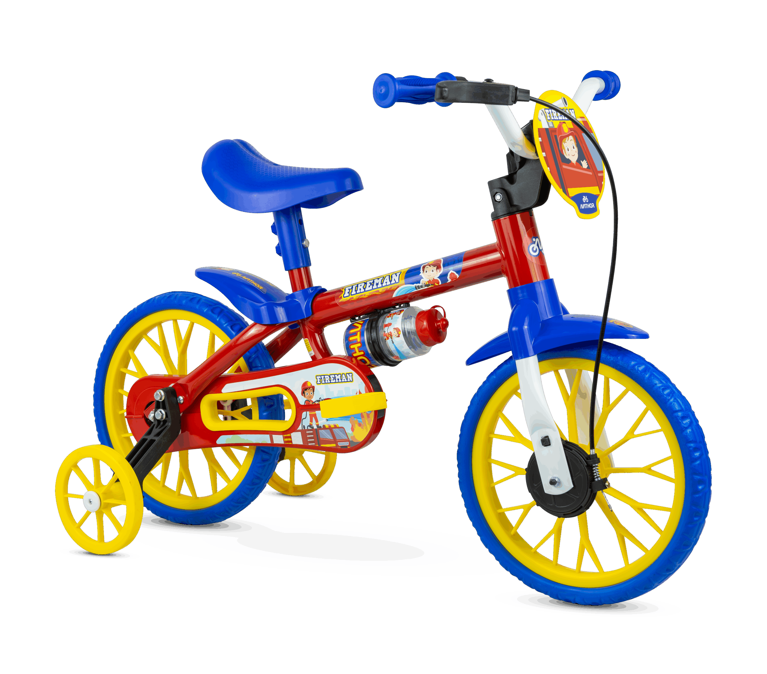 Bicicleta Infantil Nathor Aro 12 Para Crianças Acima de 3 Anos Com Rodinhas e Garrafinha