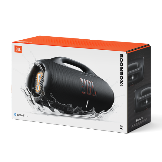 Caixa de Som Bluetooth JBL Boombox 4 Preta a Prova D'agua, 200W RMS e 34h de Reprodução - Lançamento