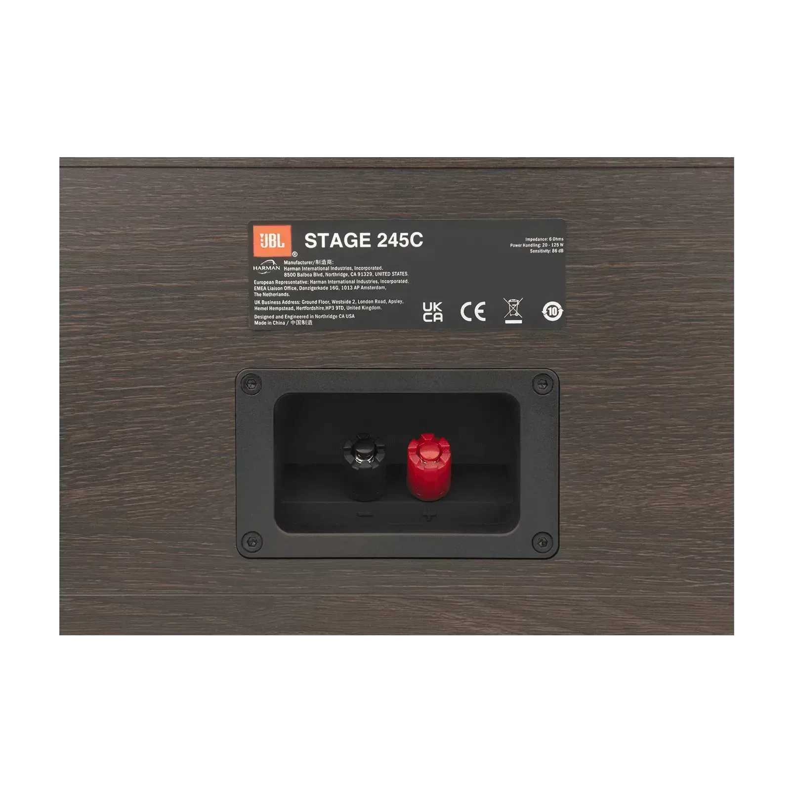 Jbl Stage 245c Caixa Acústica Central Bass Reflex 150w Preto - Shop Mundo Digital