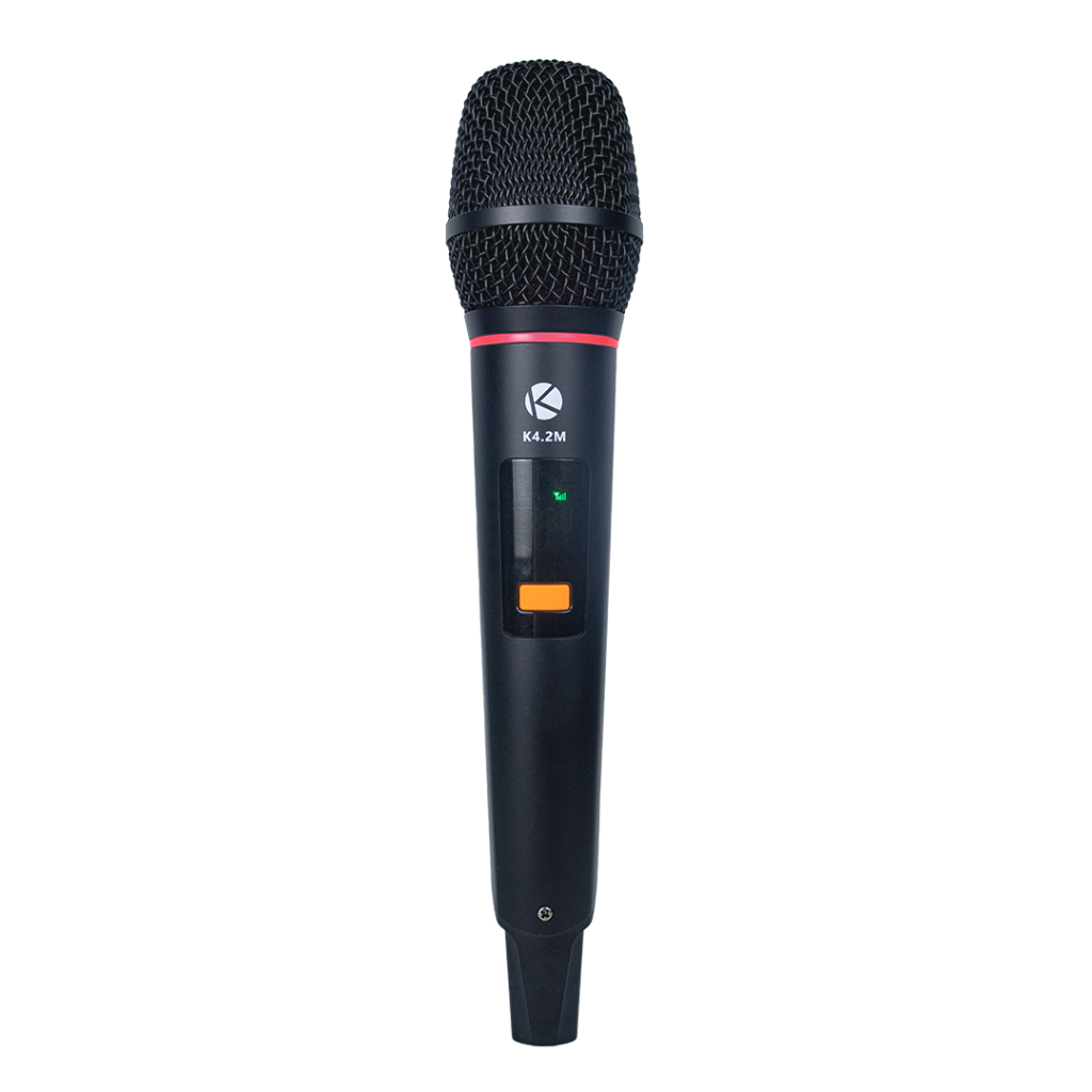Microfone Sem Fio Duplo De Mao UHF Kadosh K-422M - Preto