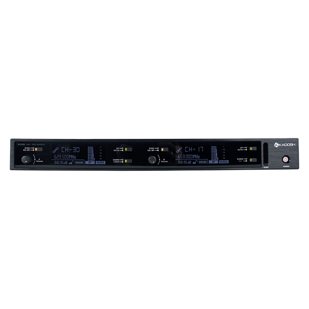Microfone Sem Fio Kadosh K-1202M UHF Bastão Duplo - Preto