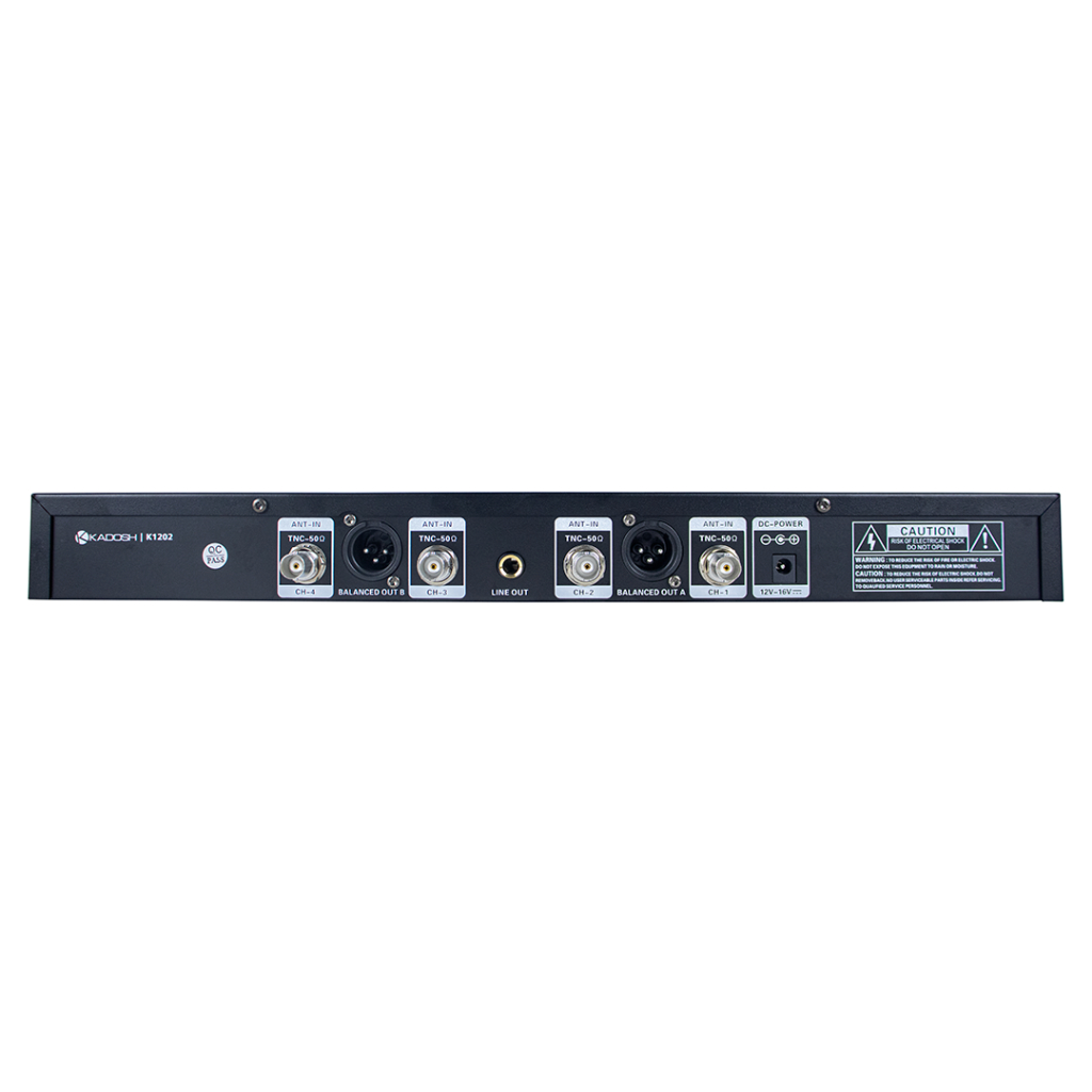 Microfone Sem Fio Kadosh K-1202M UHF Bastão Duplo - Preto