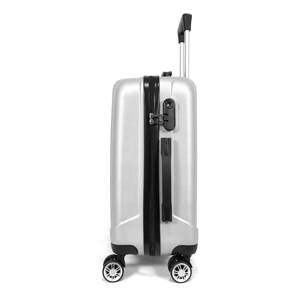 Mala de Bordo ABS 4 Rodas Adventure Fortt Prata - MAB01 até 10kg