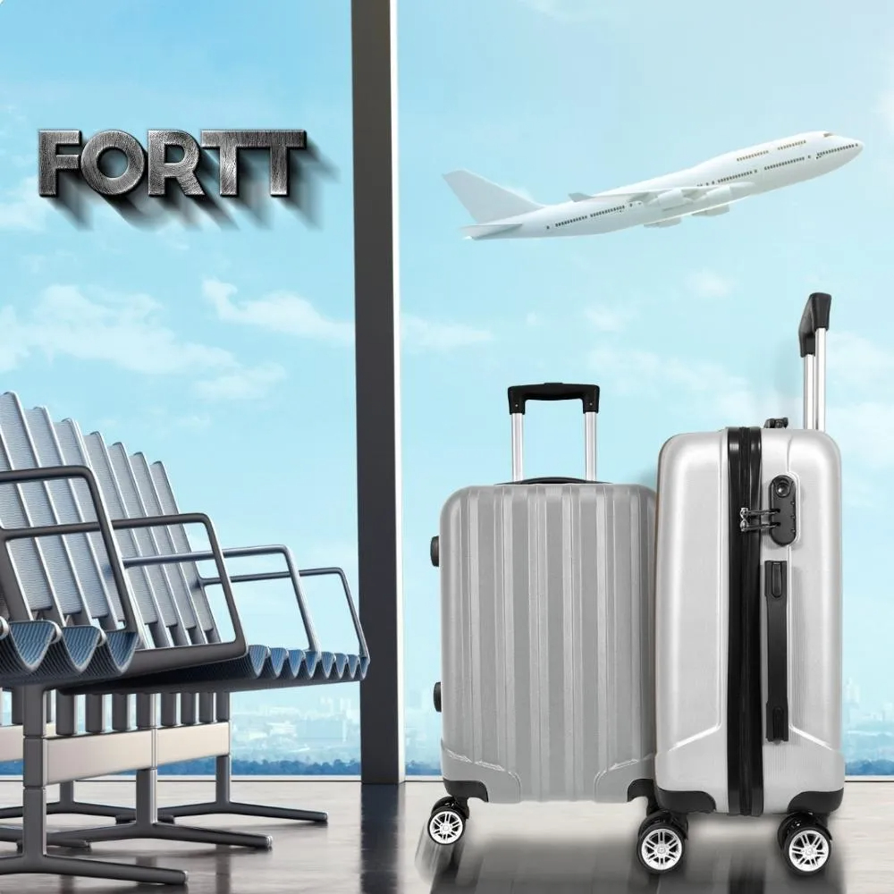 Mala de Bordo ABS 4 Rodas Adventure Fortt Prata - MAB01 até 10kg