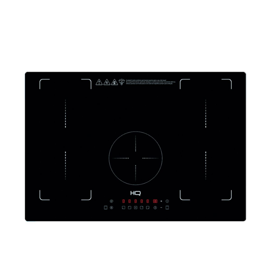 Cooktop de Indução Embutir HQ 5 Bocas Painel Touch Free Zone 220V Preto