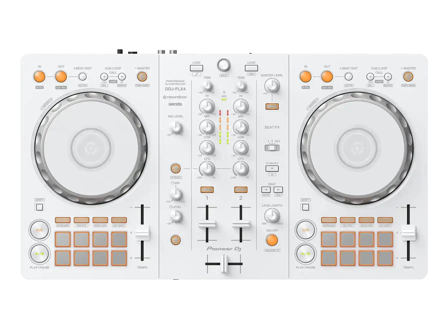 Controladora Pioneer DJ DDJ FLX4 Rekordbox & Serato DJ - Branca Controladora Pioneer DJ DDJ FLX4 Rekordbox & Serato DJ - Branca