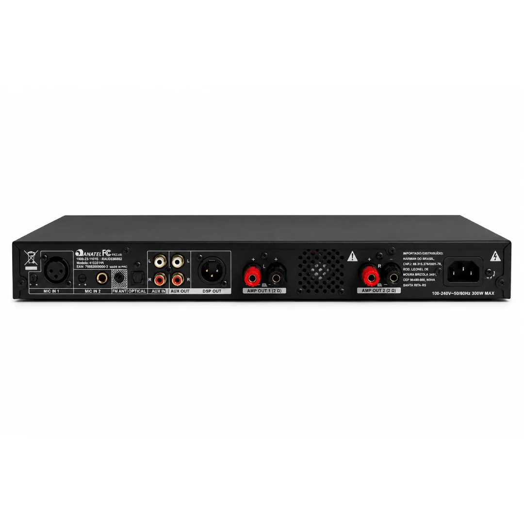 Amplificador JBL DEE 8.2 2 Canais 240W RMS Total com Bluetooth