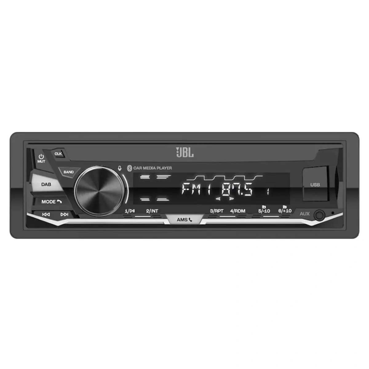 Radio Automotivo JBL Celebrity 350D 1-DIN Bluetooth 6.0 DAB+ USB AUX