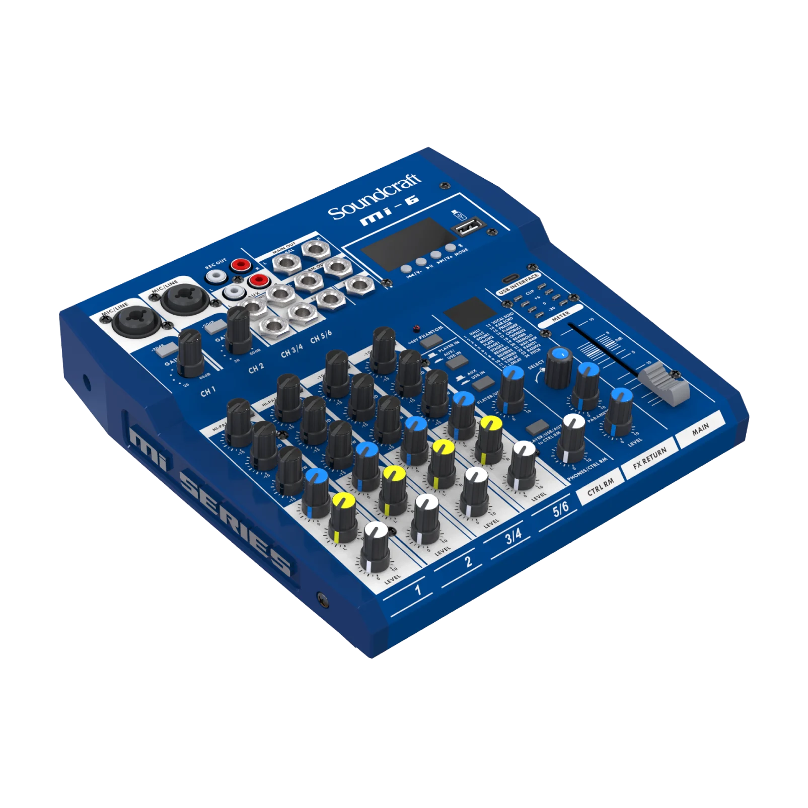 Mesa de Som Analógica 6 Canais Soundcraft MI-6