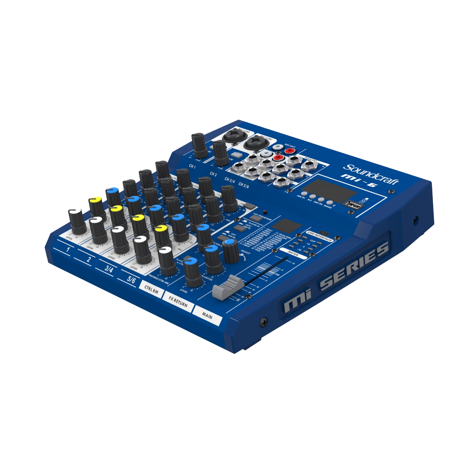 Mesa de Som Analógica 6 Canais Soundcraft MI-6