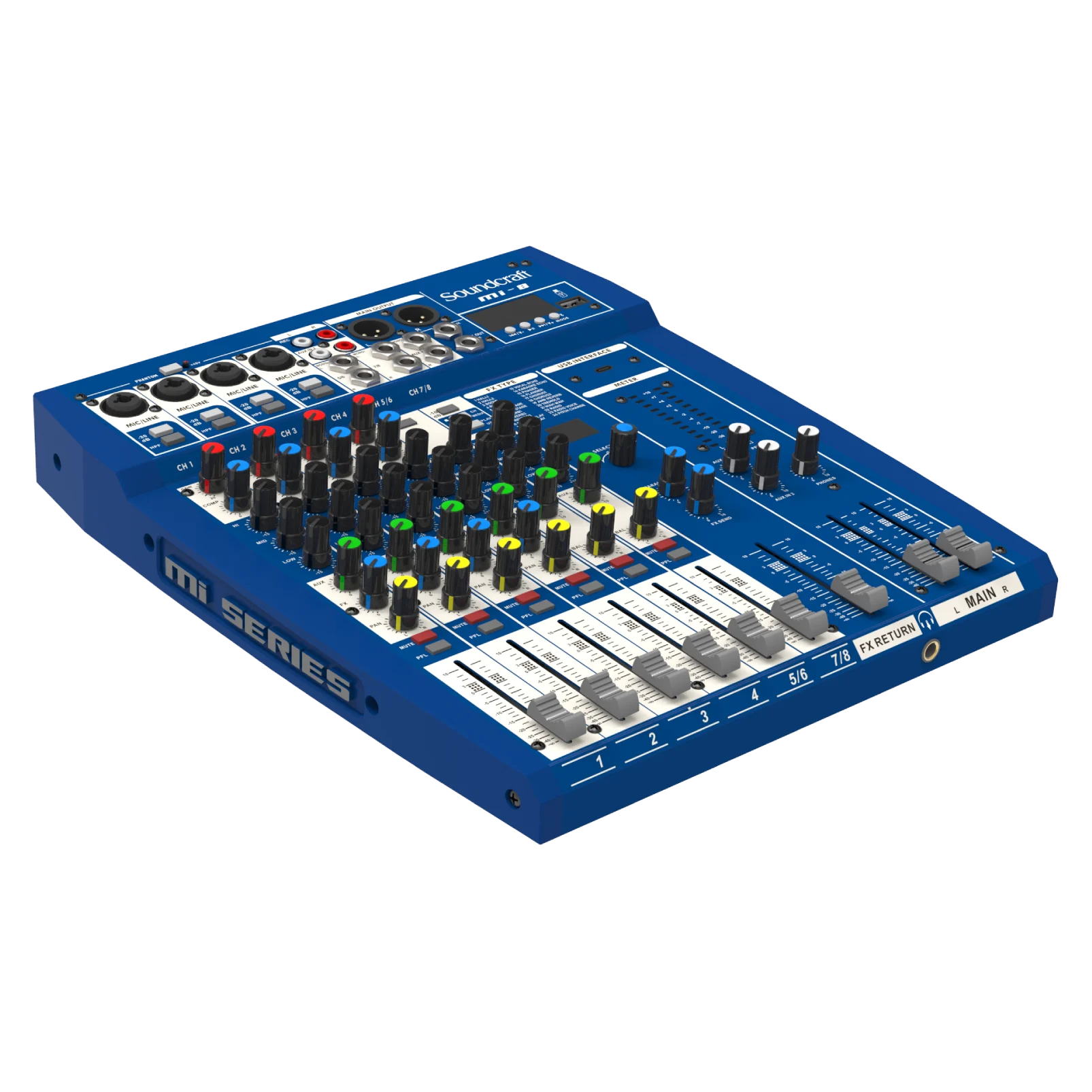 Mesa de Som Analógica 8 Canais Soundcraft MI-8