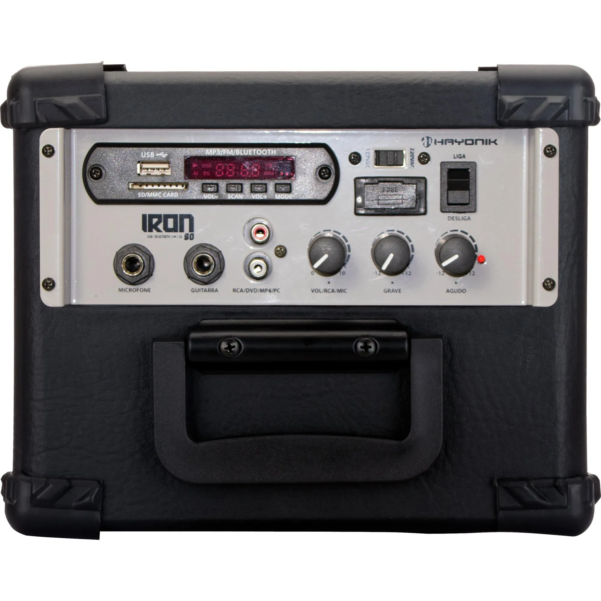 Caixa de Som Multiuso HAYONIK Iron 80 20W Bluetooth Preta