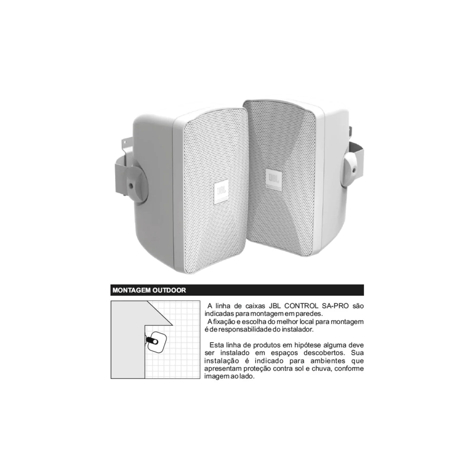 Caixa Ambiente Outdoor JBL Control SA-5 Pro Passiva