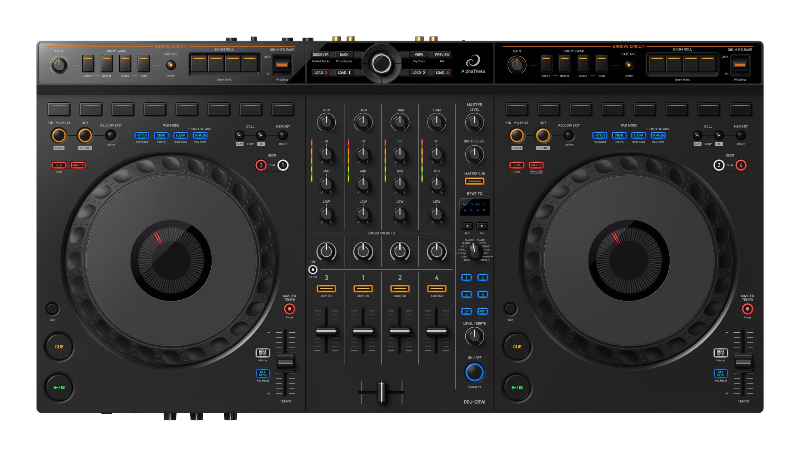 Controladora DJ AlphaTheta DDJ-GRV6