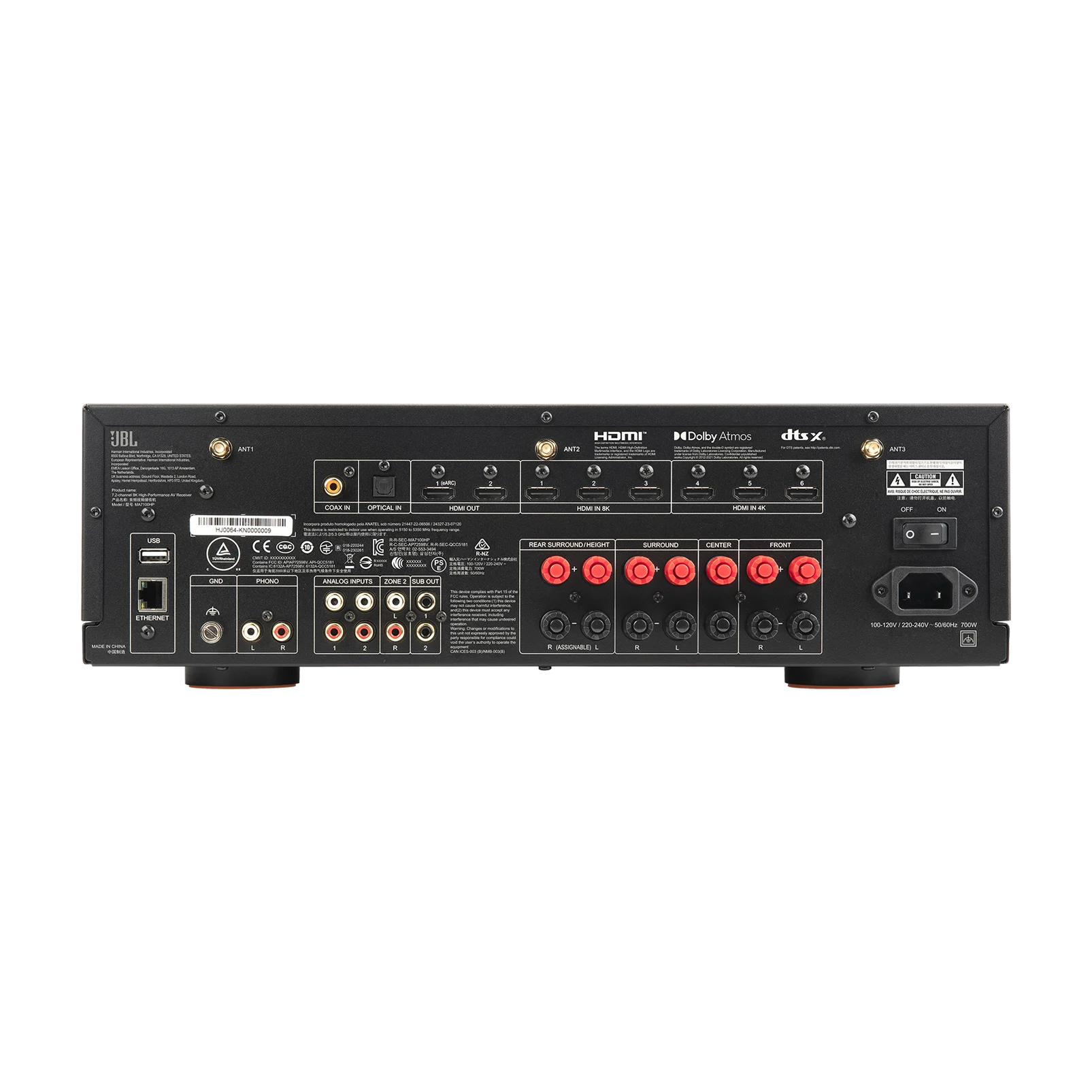 Receiver AV 7.2 Canais JBL MA7100HP HDMI 8K