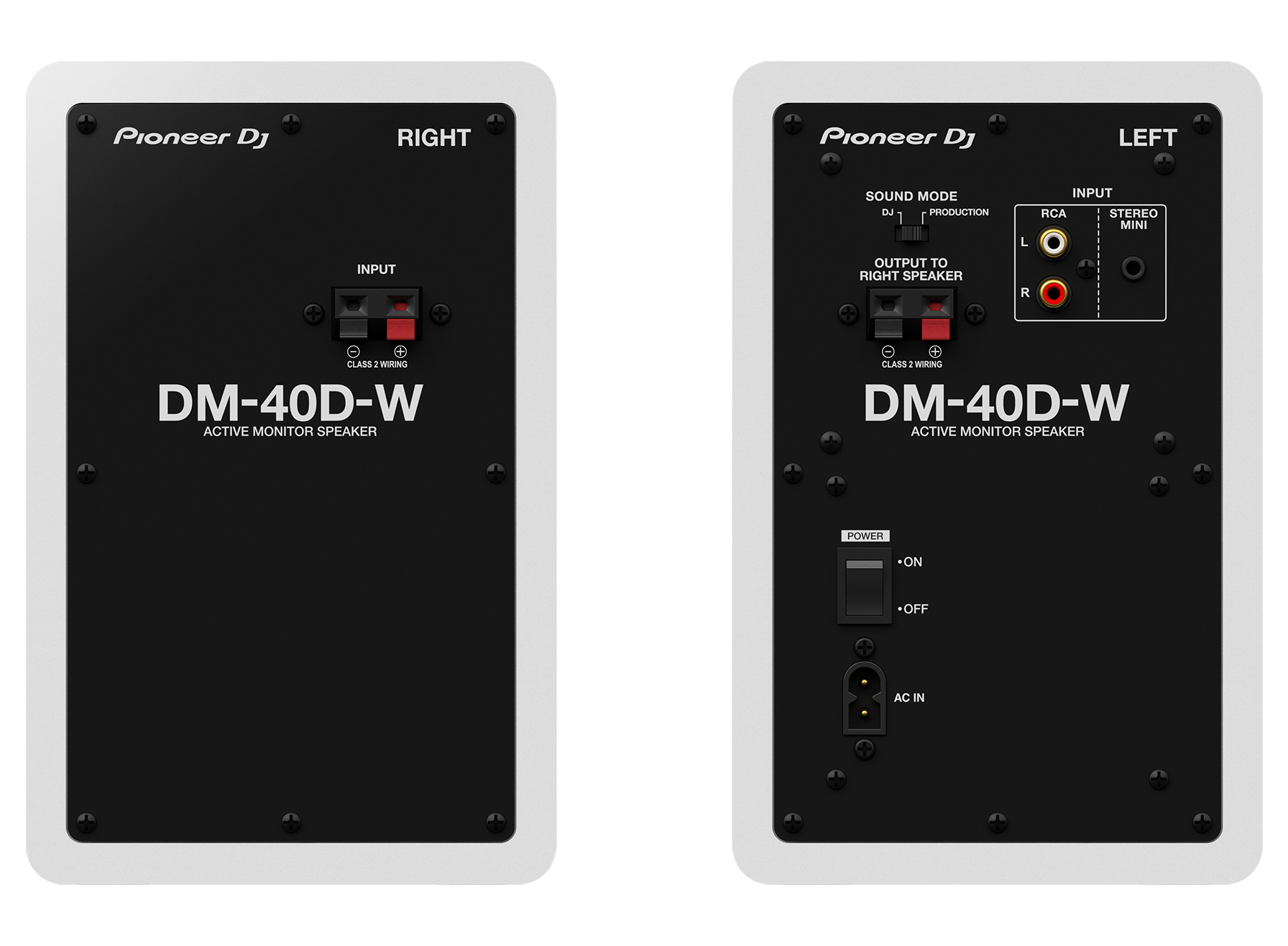 Monitor de Referência Ativo Pioneer DJ DM-40D Branco (Par)