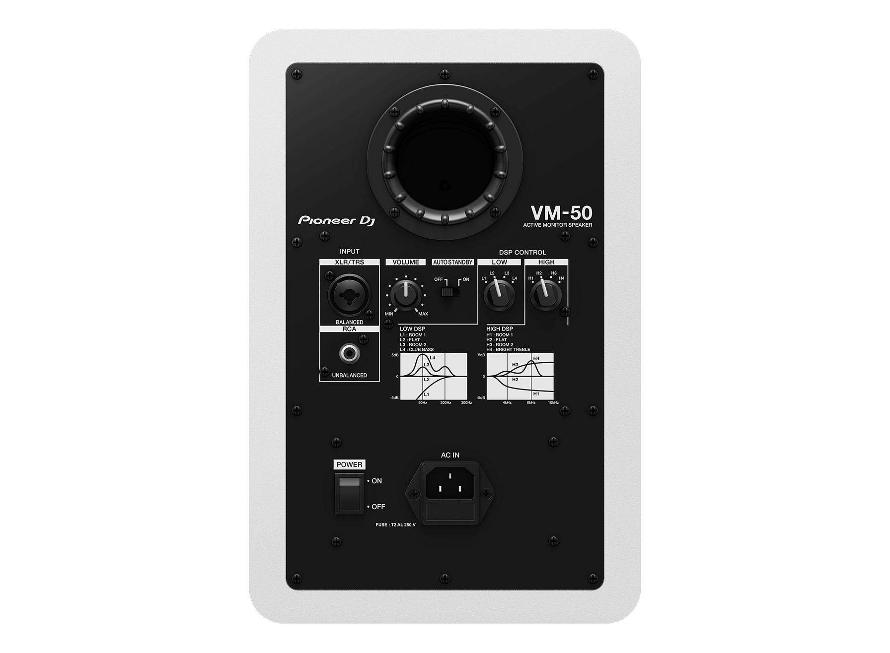 Monitor de Referência Ativo Pioneer DJ VM-50 Branco (Unidade)