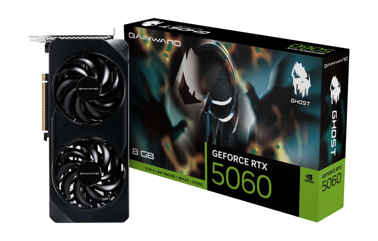 Placa de Vídeo Gainward RTX 5060 Ghost 8GB GDDR7 128BITS NVIDIA 2X